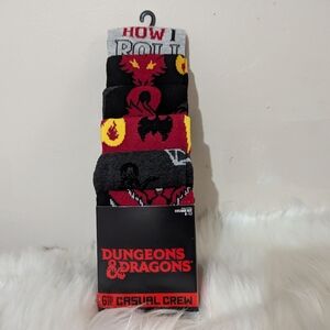 Dungeons & Dragons 6-pack of crew socks New!